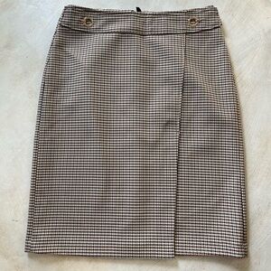 H&M Houndstooth Knee-Length Pencil Skirt, Size 8